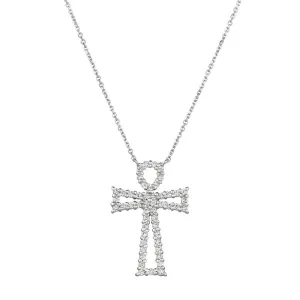 DIAMOND CROSS NECKLACE 14K GOLD (0.65 CTW)