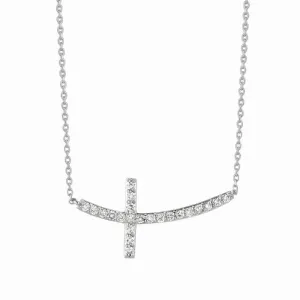 DIAMOND CROSS NECKLACE 14K GOLD (0.75 CTW) 2
