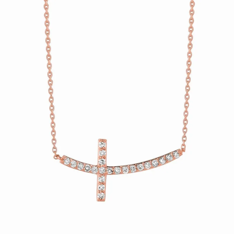 DIAMOND CROSS NECKLACE 14K GOLD (0.75 CTW) 2