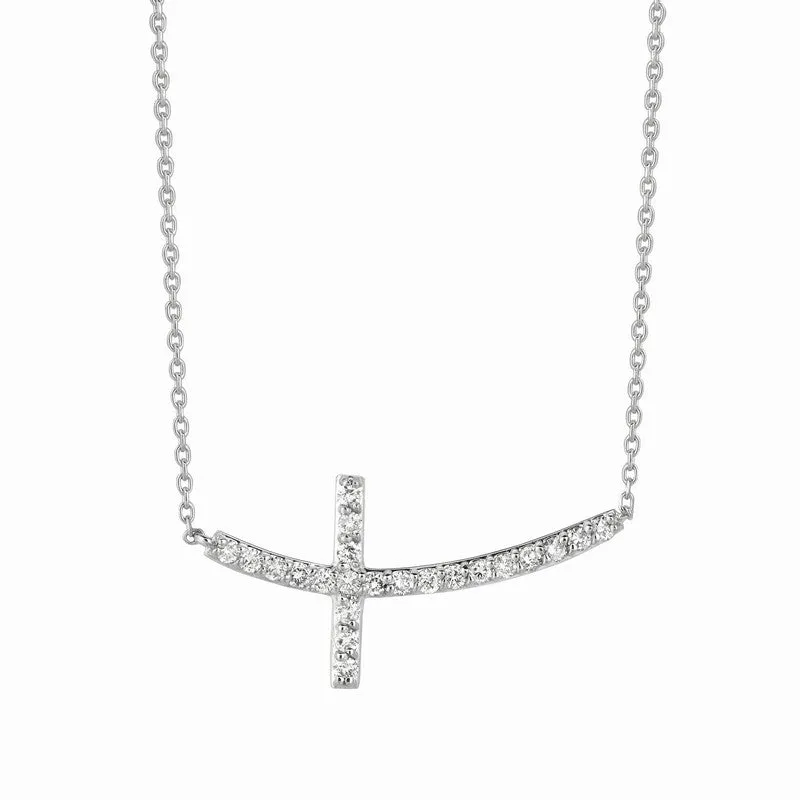DIAMOND CROSS NECKLACE 14K GOLD (0.75 CTW) 2