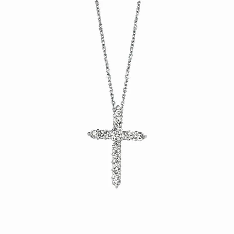 DIAMOND CROSS NECKLACE 14K GOLD (1.01 CTW) 1