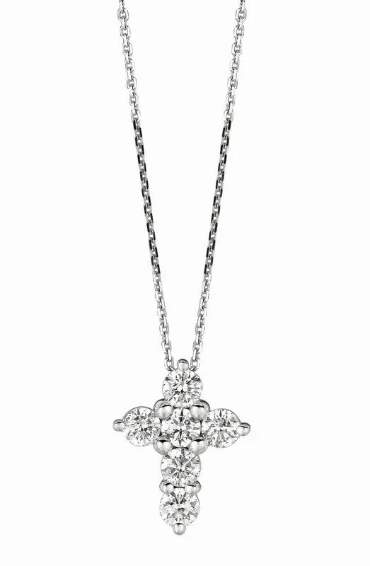 DIAMOND CROSS NECKLACE 14K GOLD (1.01 CTW) 2