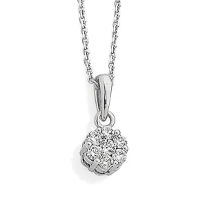 Diamond Flower Cluster Pendant E.1100