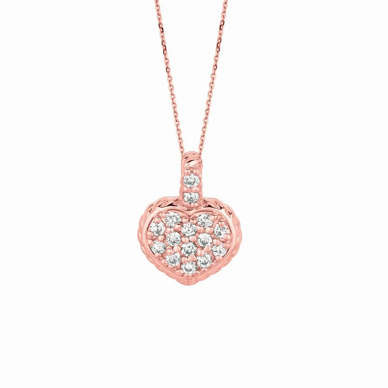 DIAMOND HEART NECKLACE 14K GOLD (0.25 CTW) 2