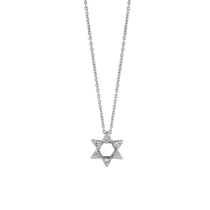 DIAMOND JEWISH STAR OF DAVID PENDANT NECKLACE 14K GOLD (0.19 CTW)