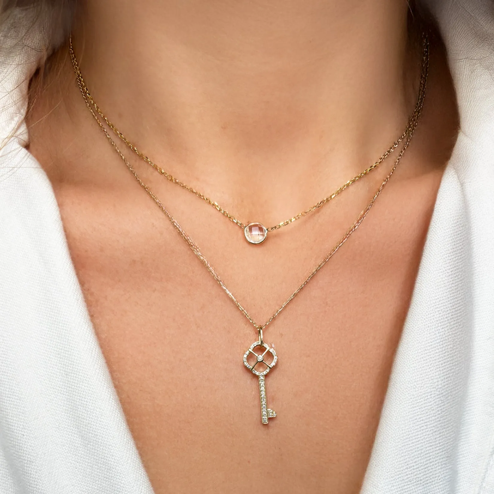 Diamond Key Necklace