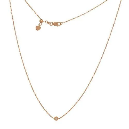 Diamond Mini Bezel Necklace 14K