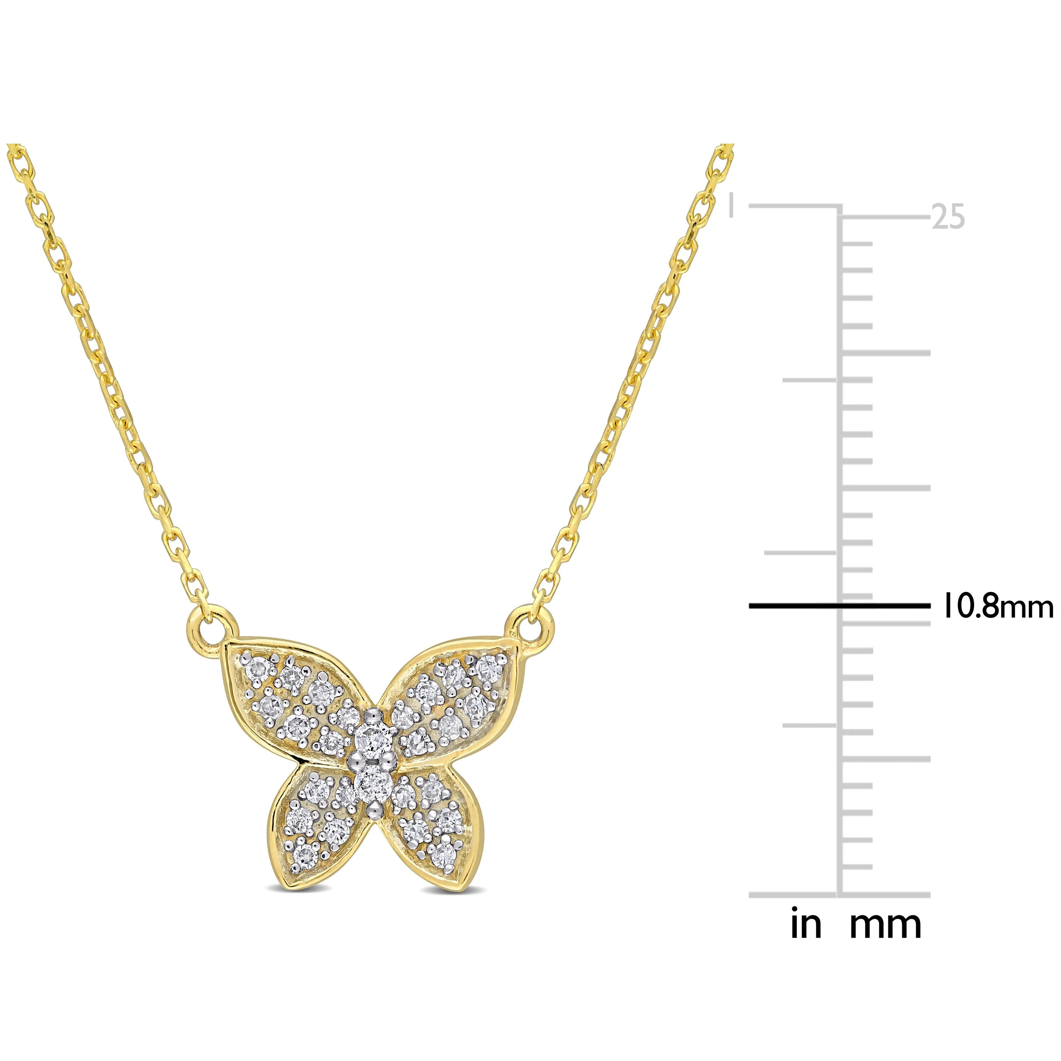 Diamond Pave Butterfly Necklace