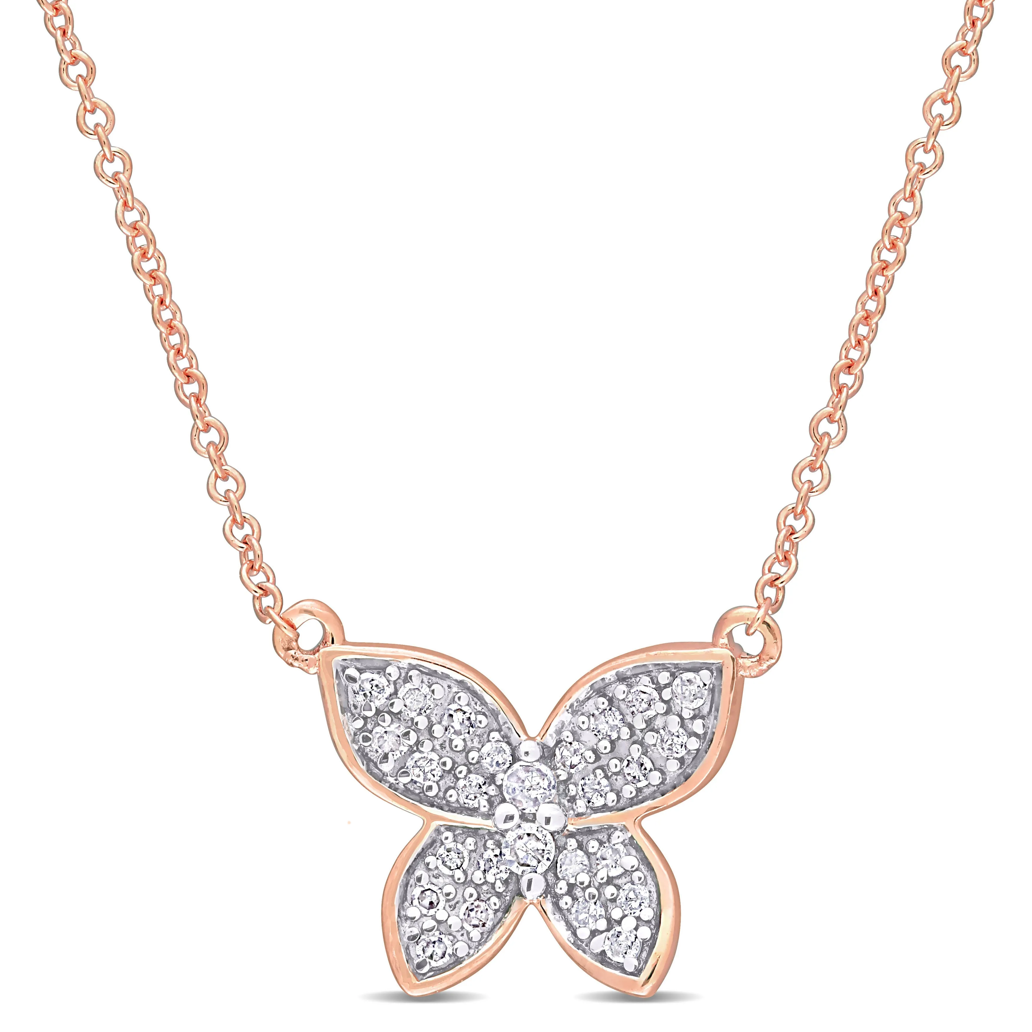 Diamond Pave Butterfly Necklace