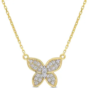 Diamond Pave Butterfly Necklace