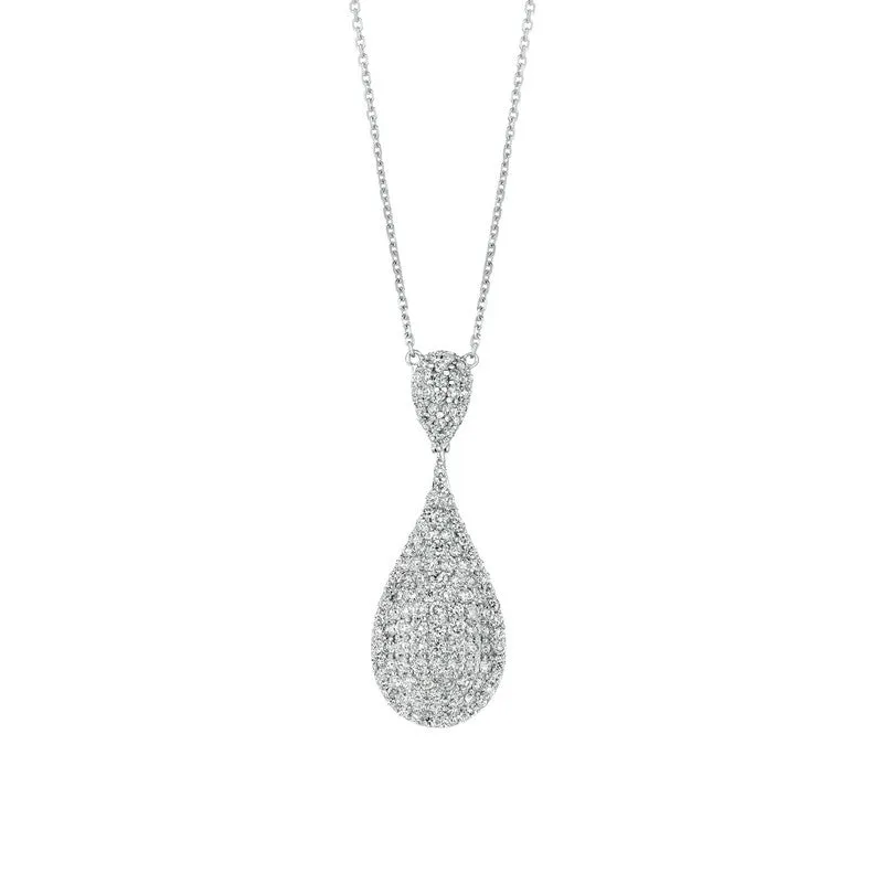DIAMOND PEAR SHAPE NECKLACE 14K GOLD (2.19 CTW)