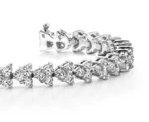 Diamond Pyramid Design Diamond Bracelet with 7.98 ct.(finished) 3.0mm