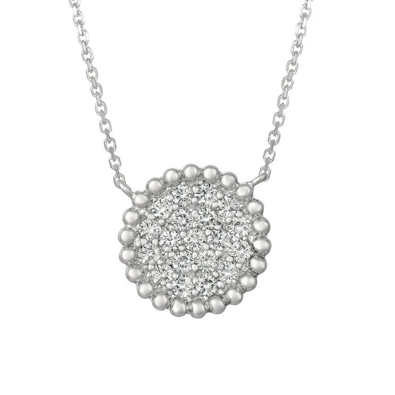 DIAMOND ROUND NECKLACE 14K GOLD (0.75 CTW) N5592.75Y