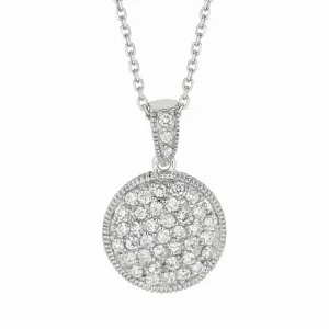 DIAMOND ROUND NECKLACE 14K GOLD (1.02 CTW)