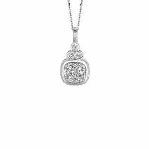 DIAMOND SQUARE NECKLACE 14K GOLD (0.14 CTW)
