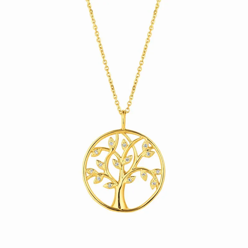 DIAMOND TREE NECKLACE 14K GOLD (0.11 CTW)