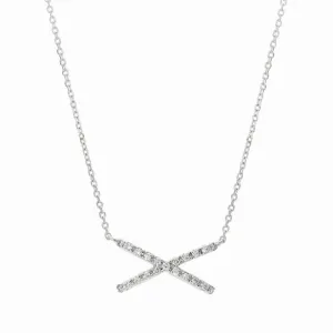 DIAMOND X NECKLACE 14K GOLD (0.25 CTW)