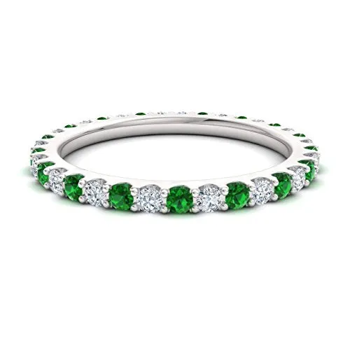 Diamondere Emerald Diamond Wedding Ring