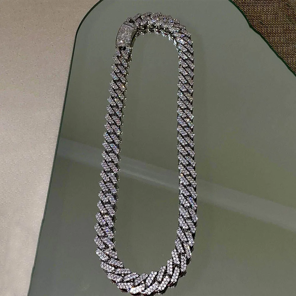 Domineering Exaggerated Miami Cuban Link Chain Diamond Chains Necklaces Men's Daikin Chain