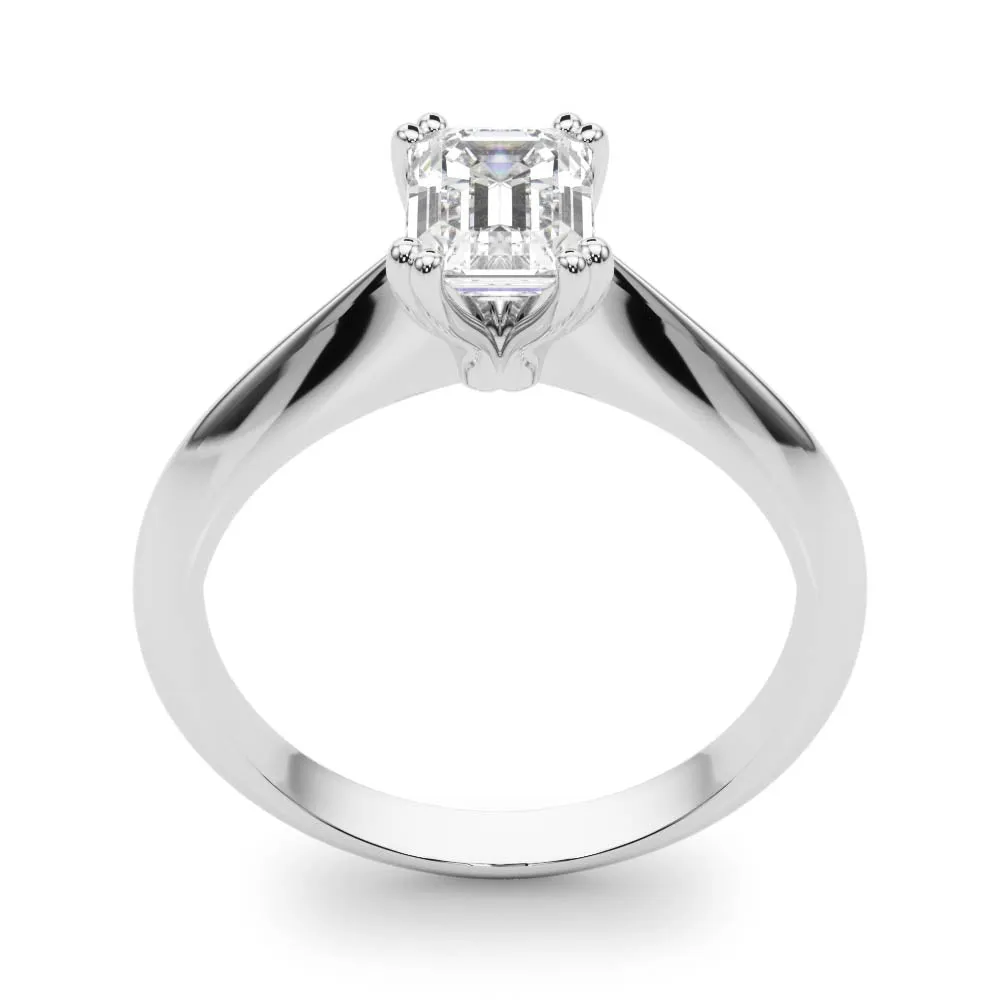 Double Prong Emerald Cut Engagement Ring - TN84960