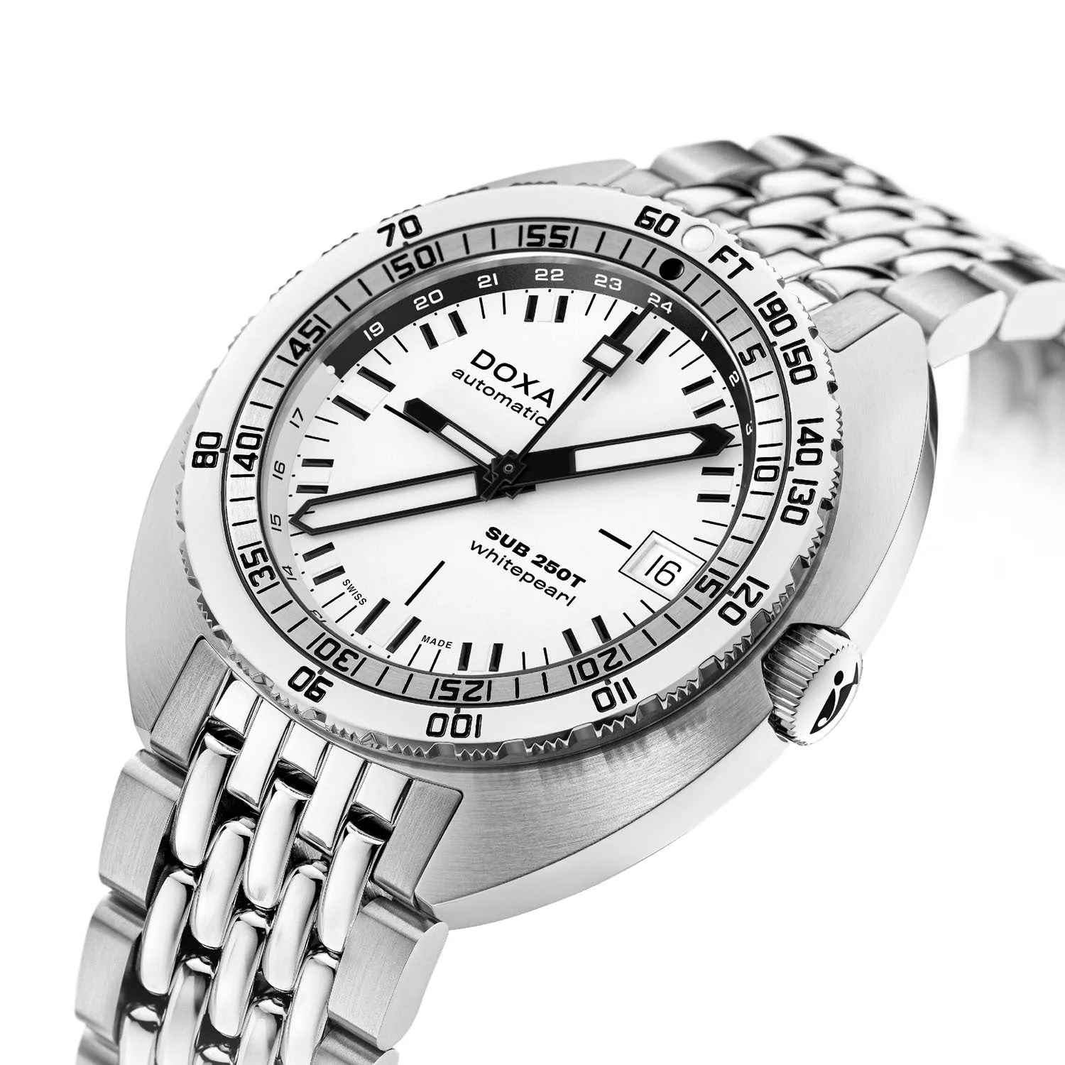 DOXA SUB 250T GMT Whitepearl Automatic – 855.10.011.10
