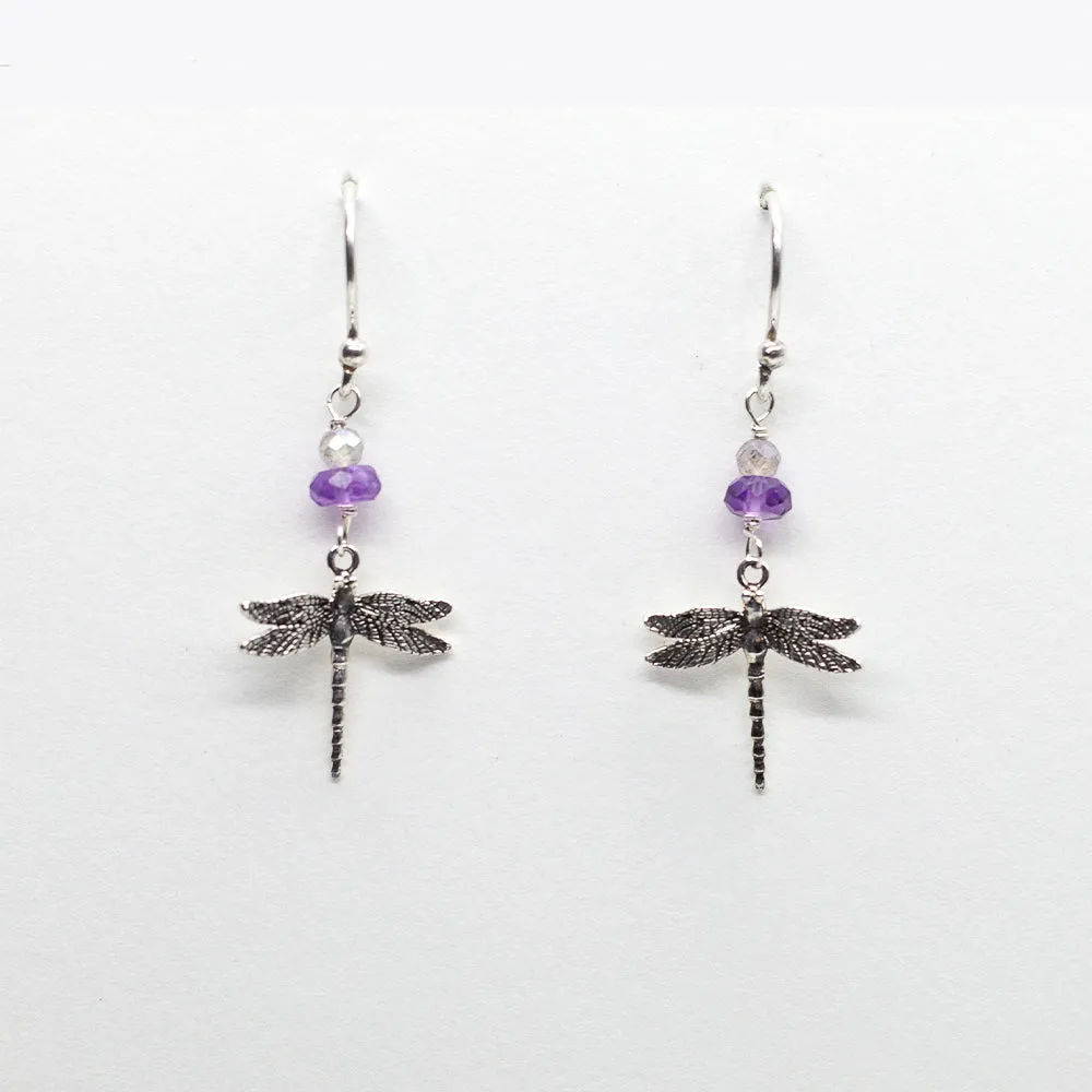 Dragonfly Silver Earrings