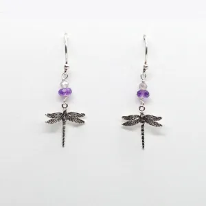 Dragonfly Silver Earrings