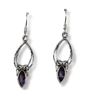 Earrings Amethyst Celtic Sterling Silver