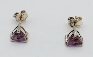Earrings Amethyst Sterling Silver Stud