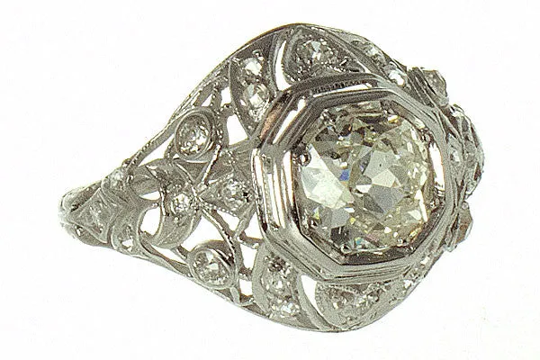 Edwardian 1.50ct Platinum Diamond Ring