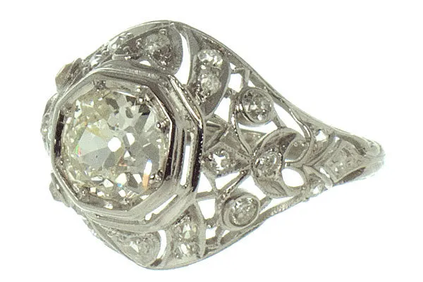 Edwardian 1.50ct Platinum Diamond Ring