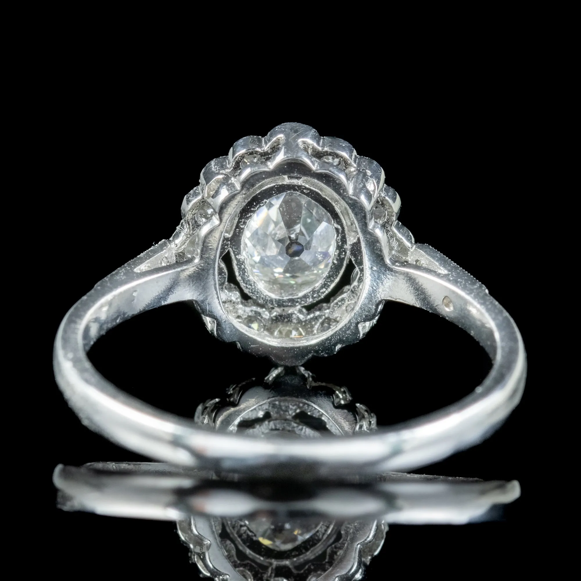 Edwardian Style Diamond Cluster Ring 1.80ct Of Diamond