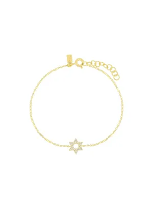 EF Collection Diamond Star of David Bracelet
