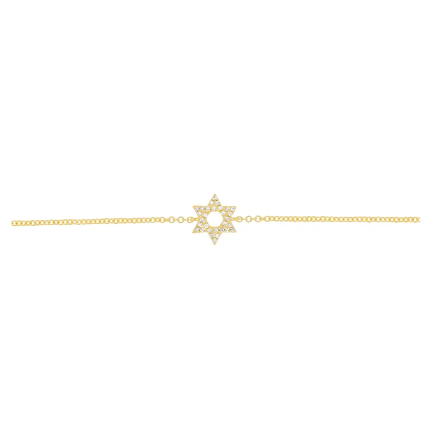 EF Collection Diamond Star of David Bracelet