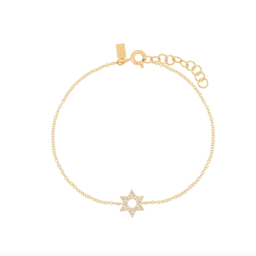 EF Collection Diamond Star of David Bracelet