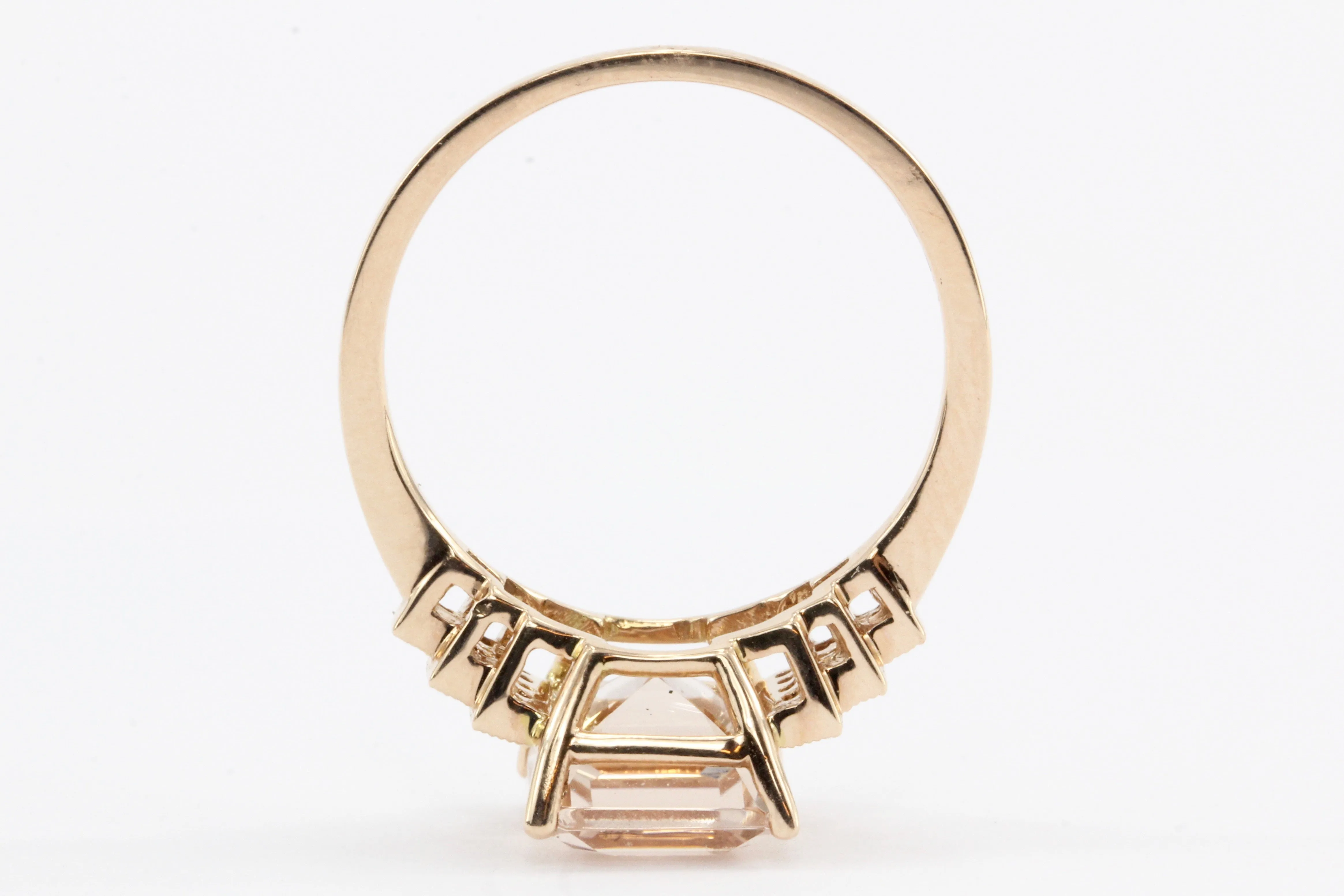 Effy 14K Rose Gold Morganite & Blush Diamond Ring