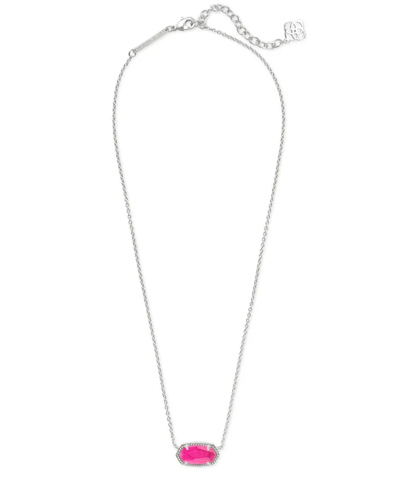 Elisa Rhodium Short Pendant Necklace-Azalea Illusion