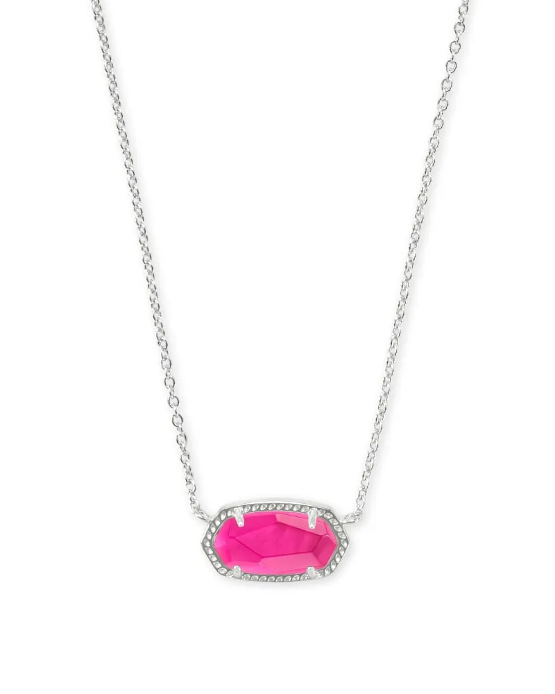 Elisa Rhodium Short Pendant Necklace-Azalea Illusion