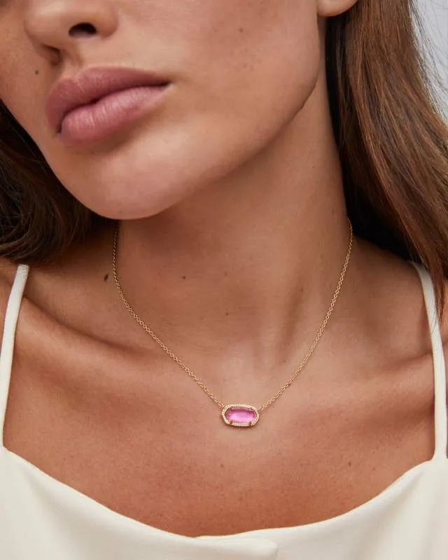 Elisa Rhodium Short Pendant Necklace-Azalea Illusion