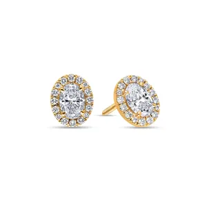 Elle Diamond Stud Earrings (GIA Oval, 1.20 Carat Total)