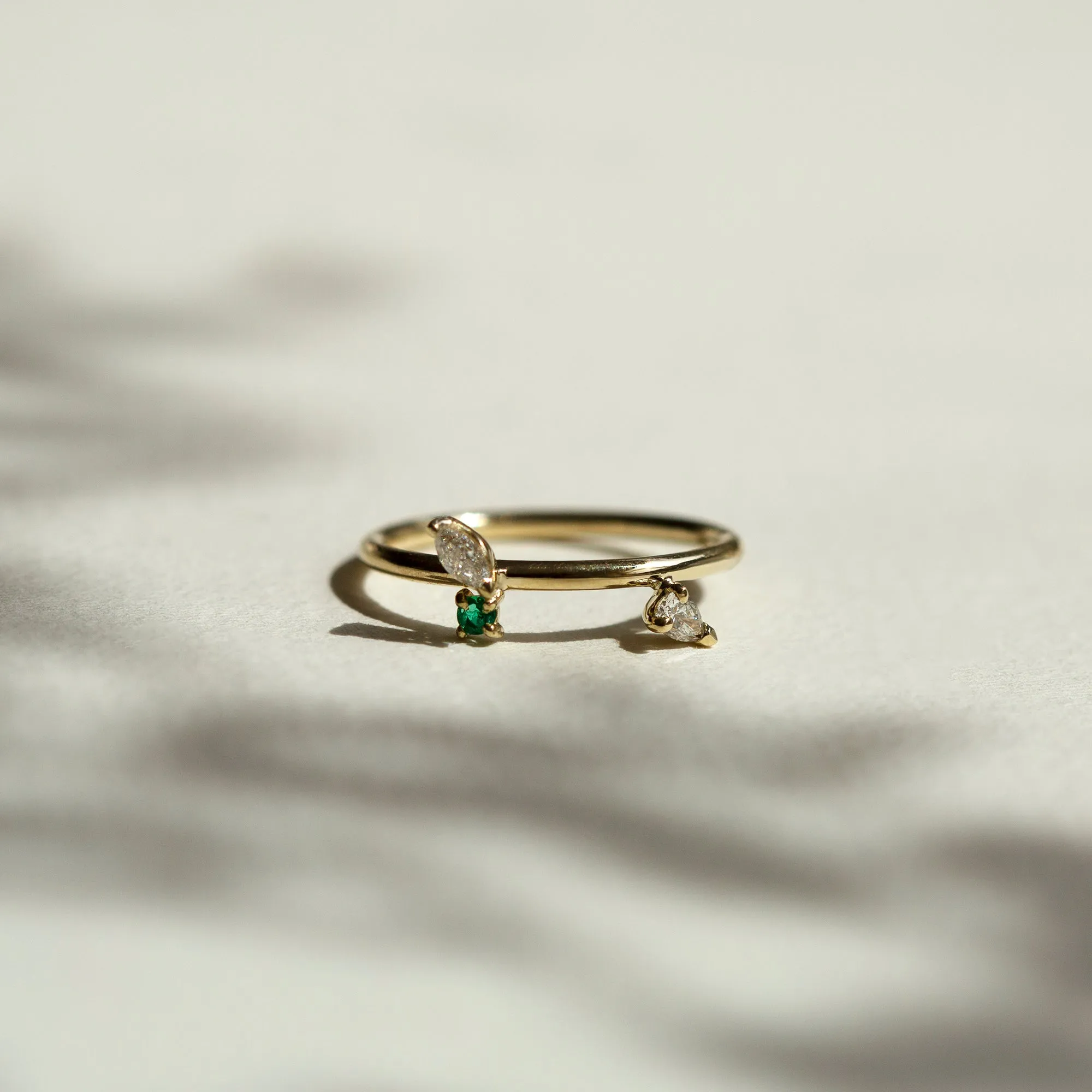 Emerald Accent Ring
