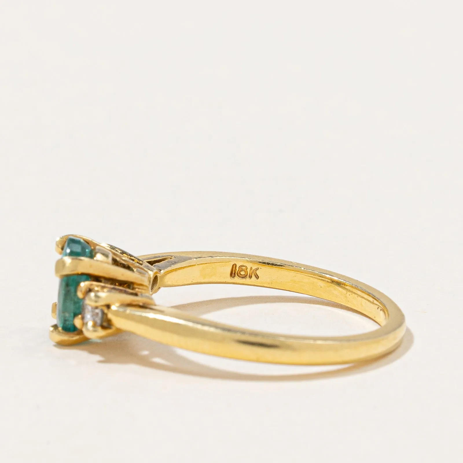 Emerald & Diamond Ring | 0.55ct, 0.14ctw | SZ 5 |