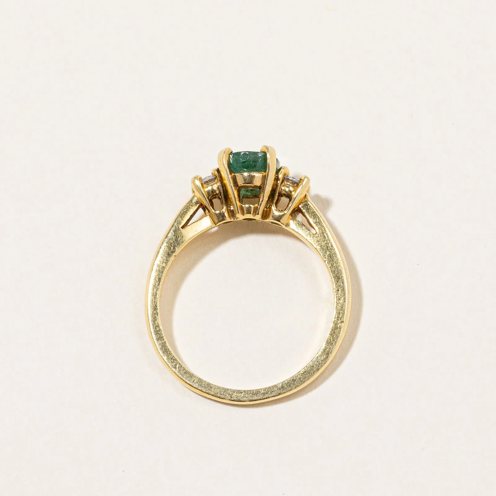 Emerald & Diamond Ring | 0.55ct, 0.14ctw | SZ 5 |