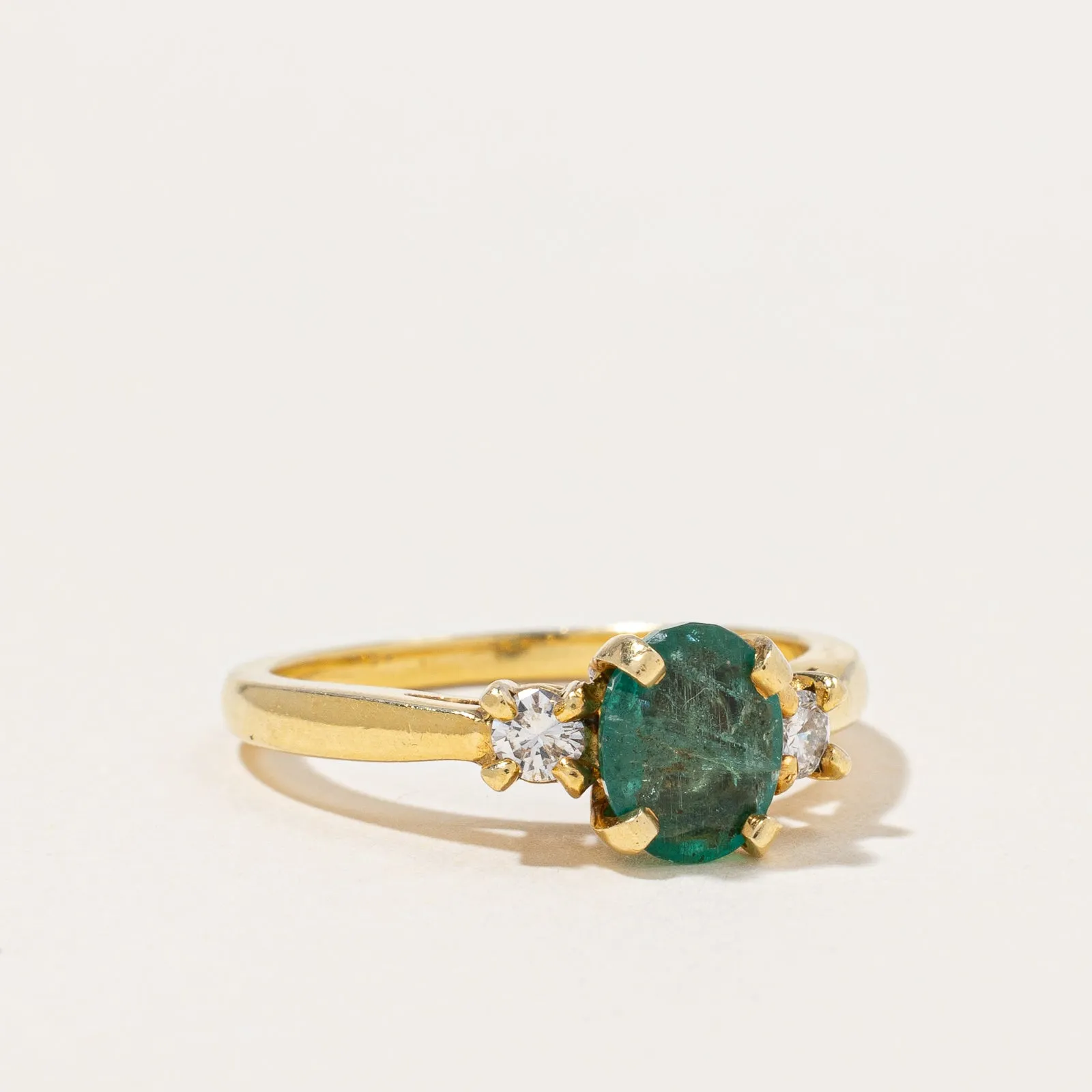 Emerald & Diamond Ring | 0.55ct, 0.14ctw | SZ 5 |
