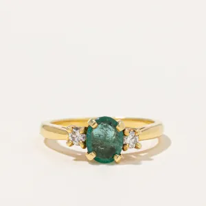Emerald & Diamond Ring | 0.55ct, 0.14ctw | SZ 5 |