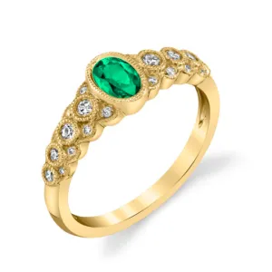 Emerald & Diamond Ring