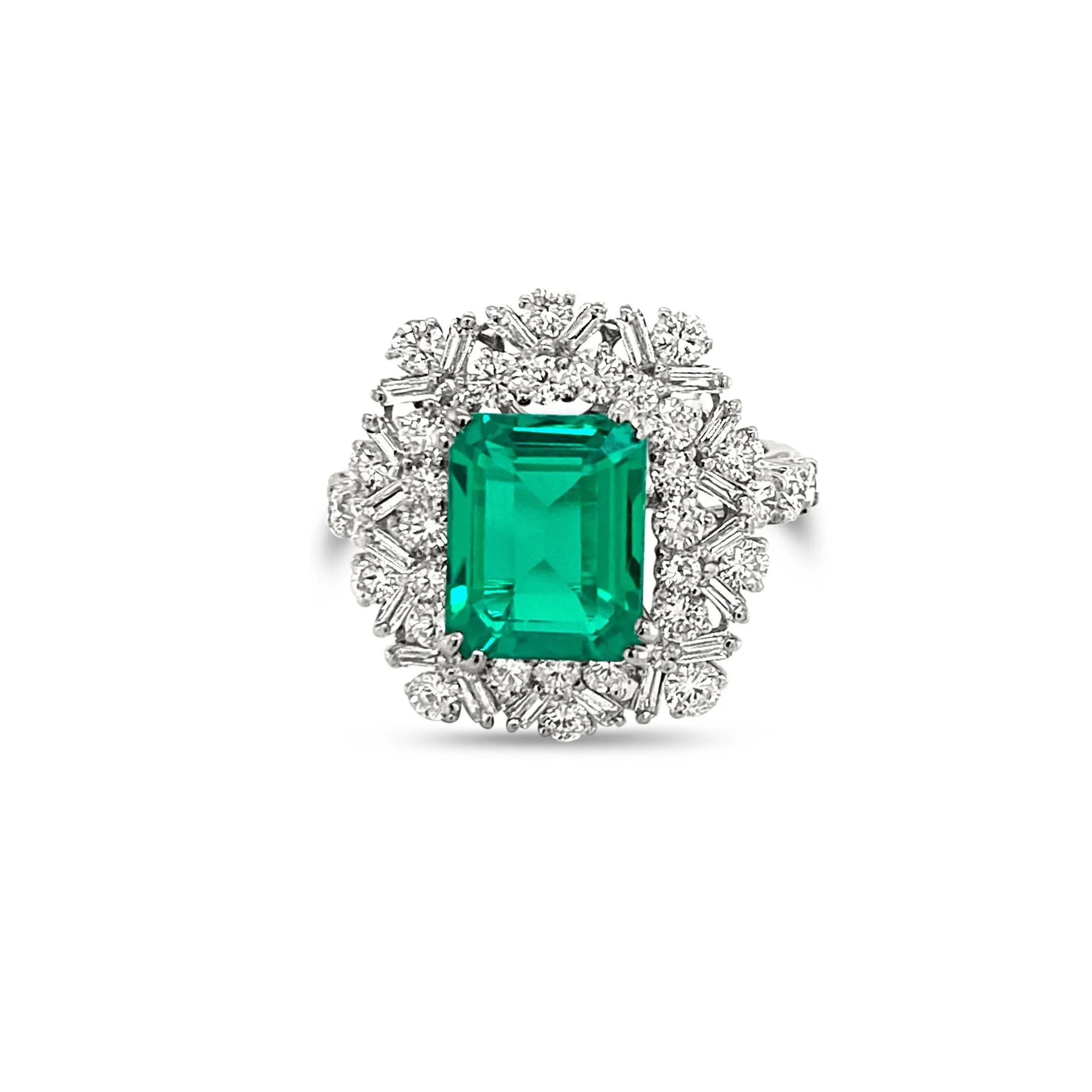 Emerald & Diamonds "Eva" Ring