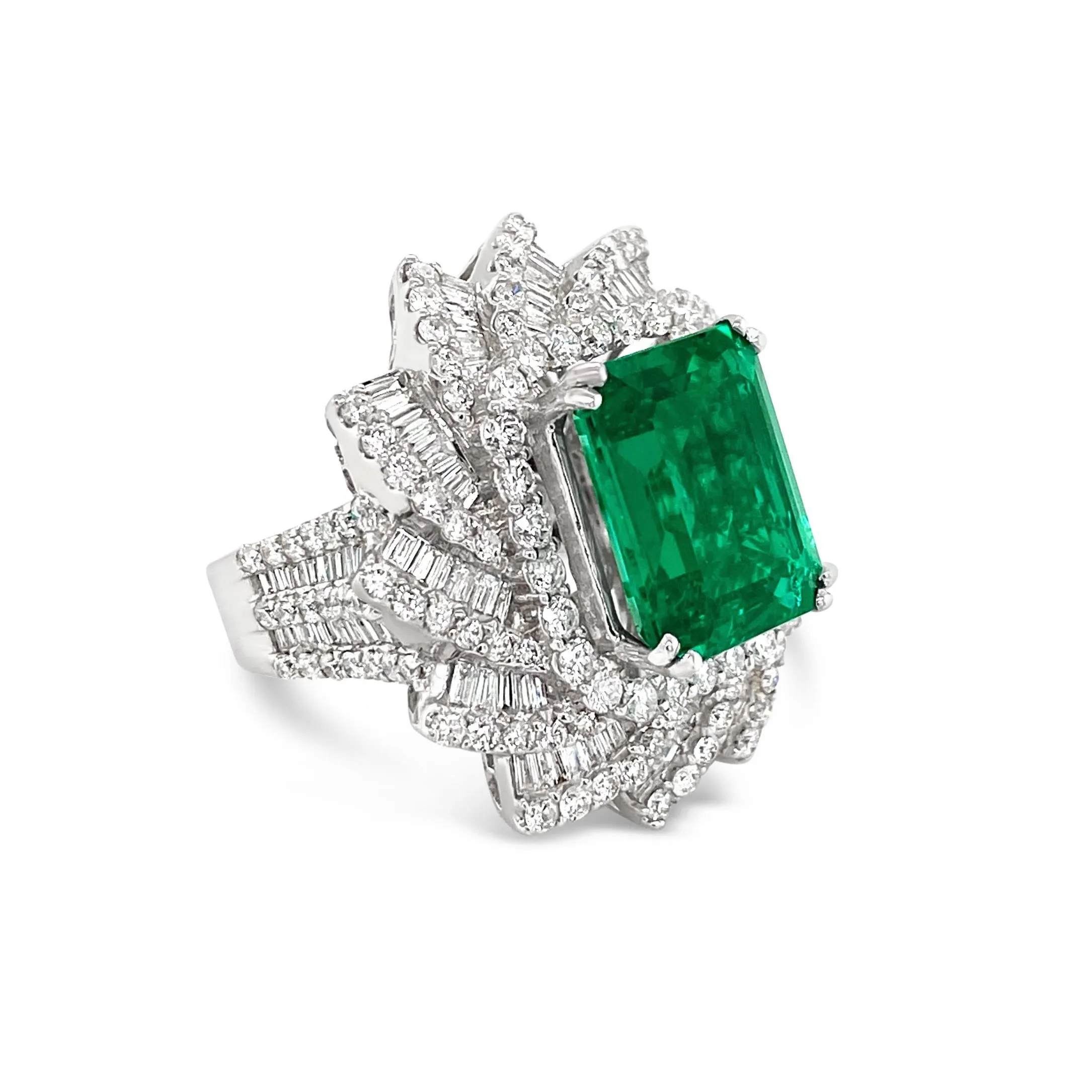 Emerald & Diamonds"Margaret" Ring