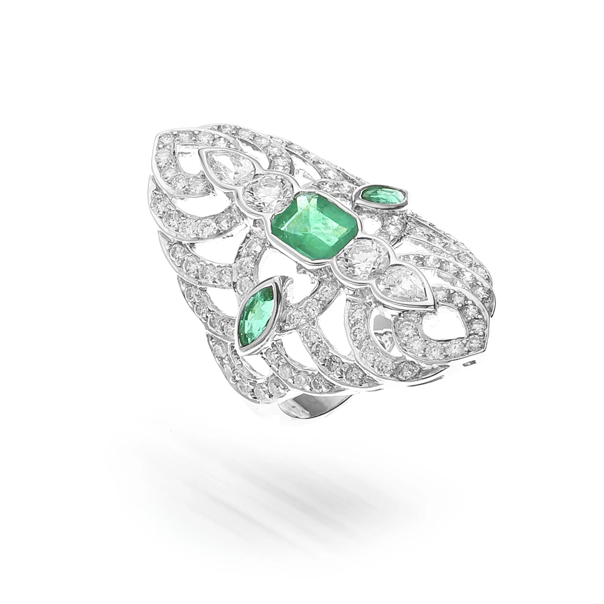Emerald and Diamond Ring