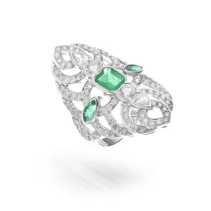 Emerald and Diamond Ring